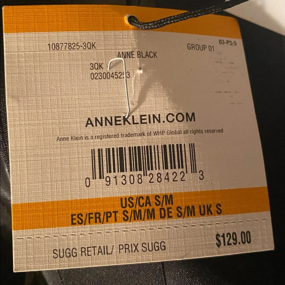 Anne Klein NWT size small/med black open front semi sheer jacket - Picture 8 of 9